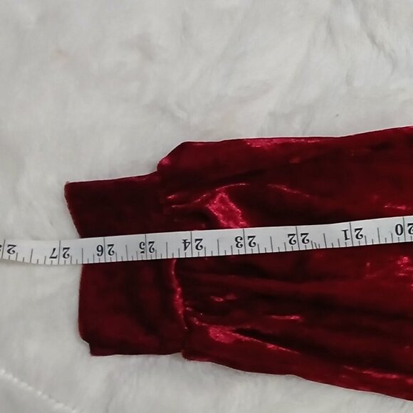 WOMENS COTTON BLEU CRIMSON TOP, VELOUR CRIMSON TOP, BOHO, CROPPED SIZE SMALL - Picture 4 of 6
